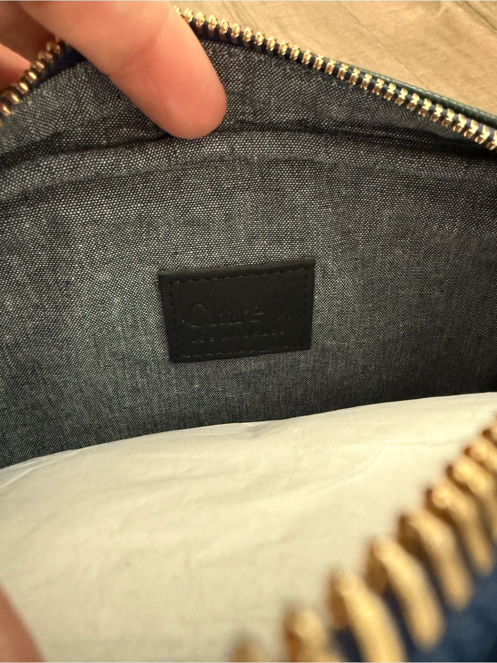Clare V. Midi Sac Lizard Embossed Leather Crossbody - Picture 11 of 12